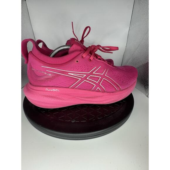 ASICS Gel-Nimbus 25 Running Women’s Shoes Size 8 Hot Pink Rave Sneakers - Picture 1 of 11